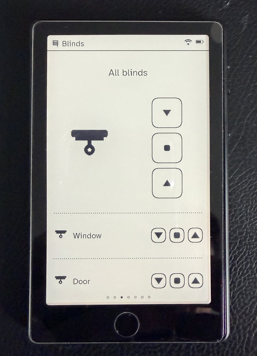 The remote's Blinds page