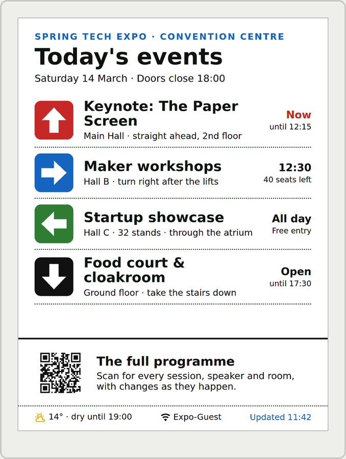 Mock-up: an event directory