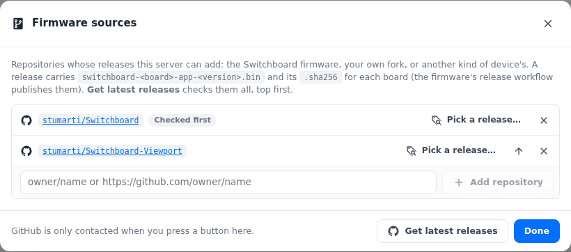 Firmware sources