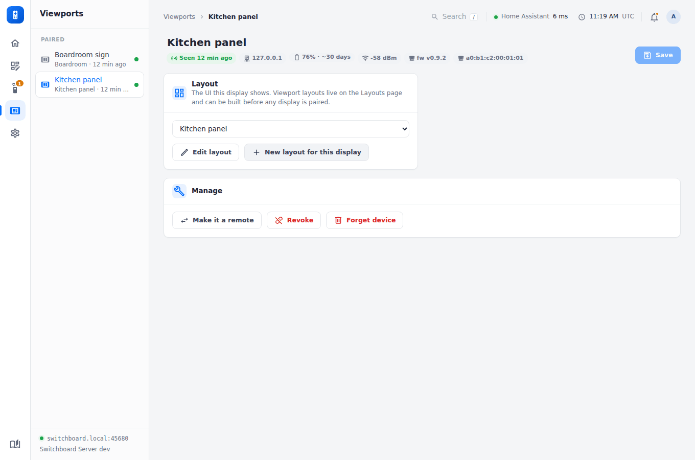 A viewport's page