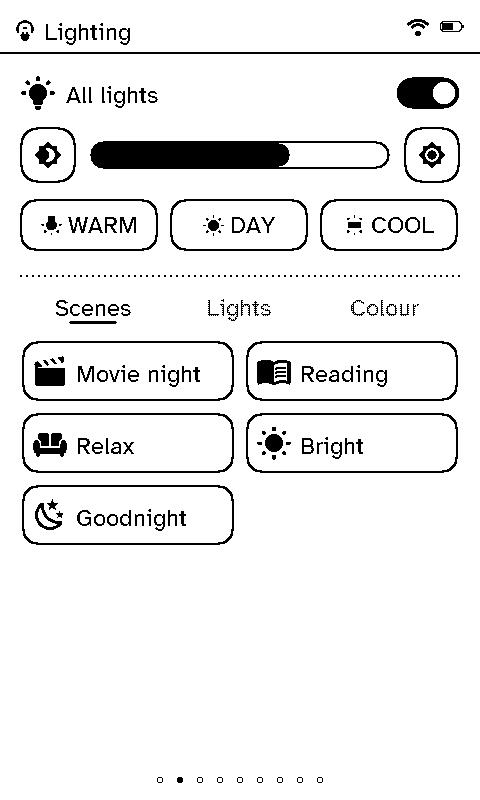 The Lighting page