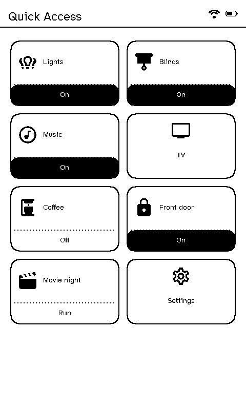 Quick Access hub
