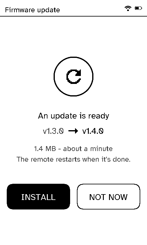 An update is ready