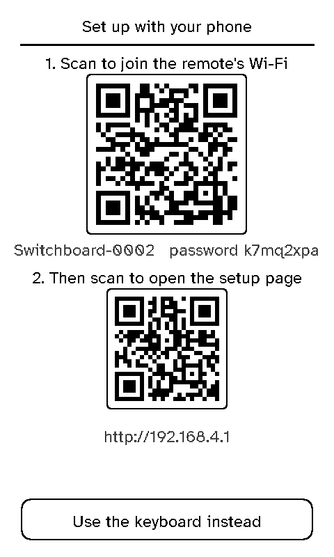Setting up Wi-Fi with a phone