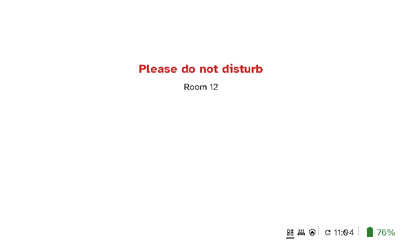 A room door sign